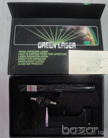 НОВ NEW Мощен зелен лазер 500mW laser pointer  с проекция, снимка 7 - Друга електроника - 6735053