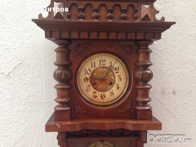 Стенен часовник Friedrich Mauthe Germany от нач.ххв., снимка 3 - Антикварни и старинни предмети - 13458768