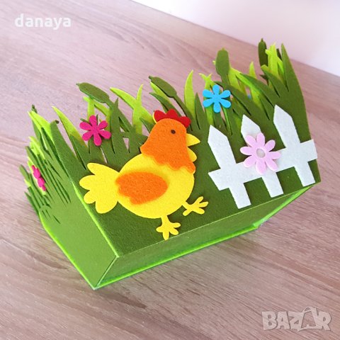 Панер за великденски яйца и лакомства, снимка 2 - Декорация за дома - 24570569