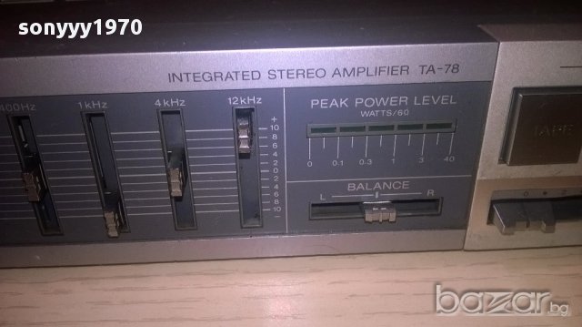 sony ta-78-stereo amplifier-made in japan-внос швеицария, снимка 13 - Ресийвъри, усилватели, смесителни пултове - 12442653