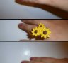 Слънчогледи- ръчно изработени квилинг бижута, снимка 1