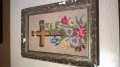 Картина гоблен 43/28см-златиста рамка без стъкло, снимка 4