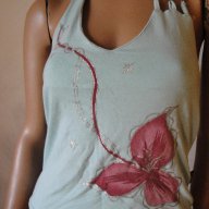 Атрактивен светлотюркоазен дамски потник / топ, дамска блуза /тениска без ръкави,ръкав,дамско бюстие, снимка 6 - Потници - 8501020