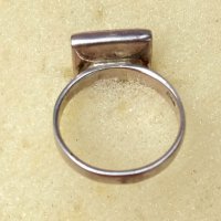 Масивен сребърен пръстен със мъхов ахат / проба 925 Житен клас , снимка 7 - Пръстени - 26157587