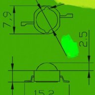 Мощни Светодиоди 1ват 3,6V Студено бял цвят 1W Cool White Led, снимка 3 - Гедорета - 10634409