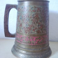 Стара бронзова халба, снимка 3 - Антикварни и старинни предмети - 19262032