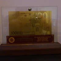 Банкноти сувенири евро златни банкноти със сертификат, снимка 7 - Нумизматика и бонистика - 7013072