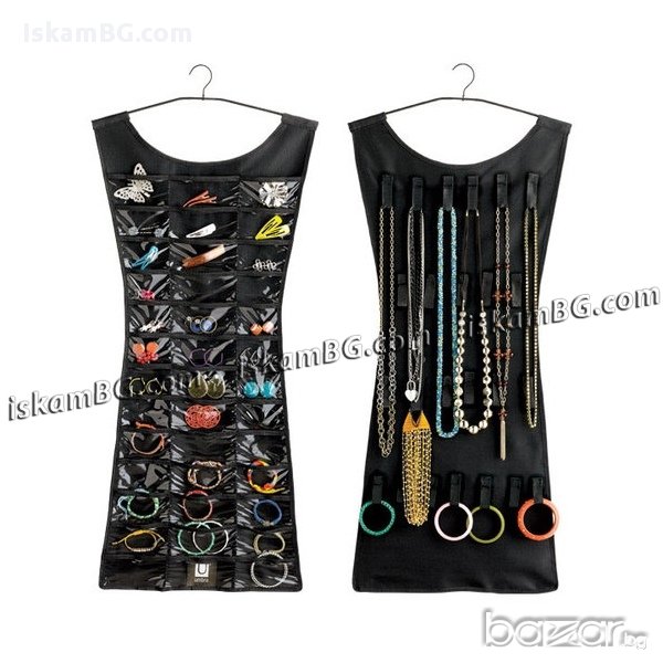 Двулицев органайзер за бижута - код 0346, снимка 1