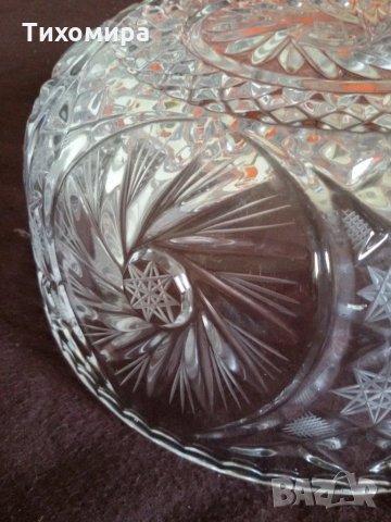 Кристална купа, снимка 3 - Чинии - 25849020