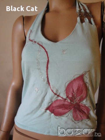 Атрактивен светлотюркоазен дамски потник / топ, дамска блуза /тениска без ръкави,ръкав,дамско бюстие, снимка 6 - Потници - 8501020
