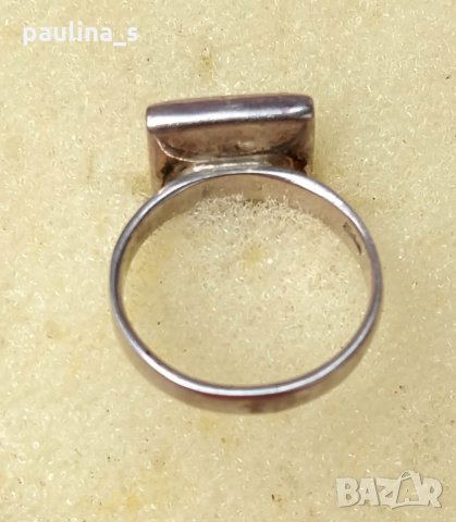 Масивен сребърен пръстен със мъхов ахат / проба 925 Житен клас , снимка 8 - Пръстени - 26157587