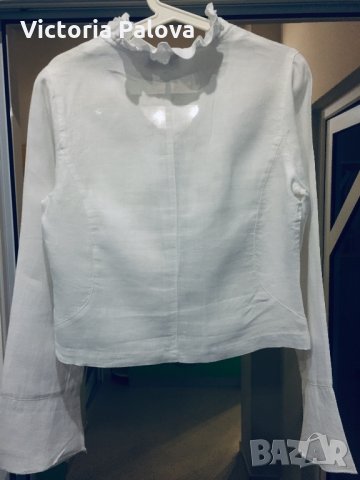 Лен 100%.красива риза(блуза), снимка 5 - Ризи - 24170995