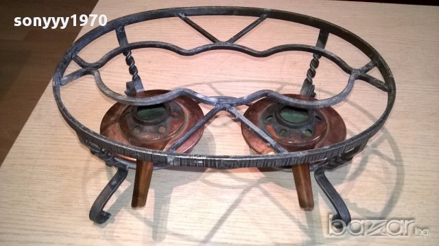 Ретро котлон за ФОНДЮ с два спиртника-30/11/23см-внос швеицария, снимка 10 - Антикварни и старинни предмети - 14884180