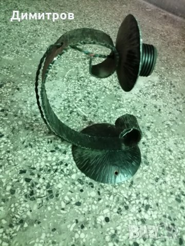 Стенен лампион и полюлей от ковано желязо, снимка 4 - Лампи за стена - 26093150