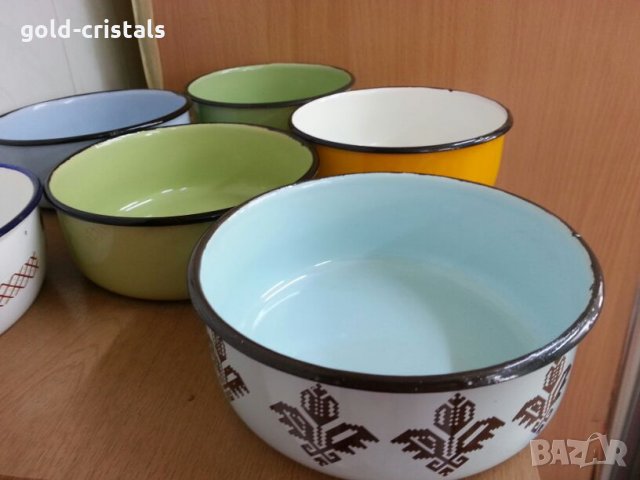 Български емайлирани купи, снимка 3 - Съдове за готвене - 26134980