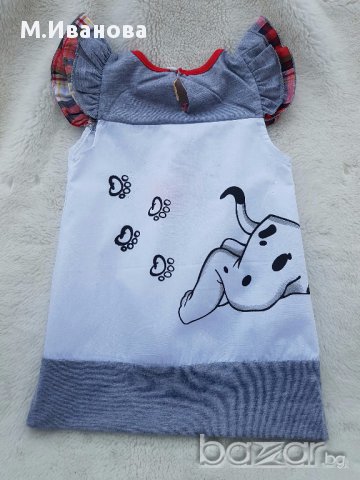 Рокля "Далматинче" 1-2-3-4-5 години, снимка 12 - Бебешки рокли - 17292440