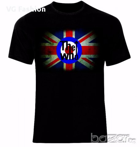 Ху The Who Logo British Flag England United Kingdom UK Тениска Мъжка/Дамска  S до 2XL в Тениски в гр. Пещера - ID14096469 — Bazar.bg