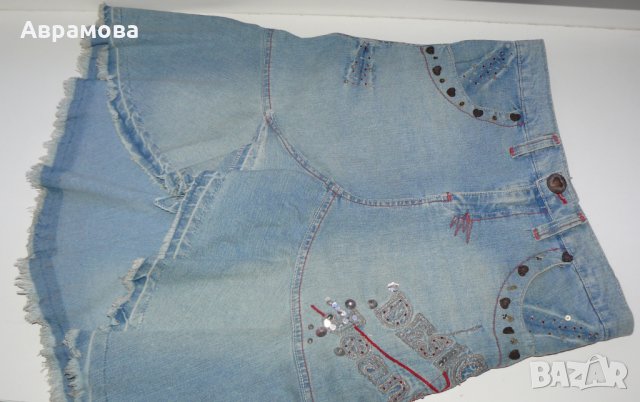 Дънкова пола – Design Jeans – L размер, снимка 4 - Поли - 22449122