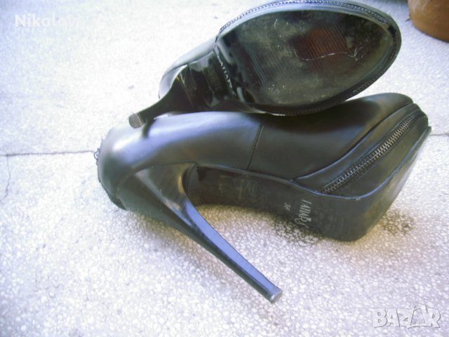 50% намаление: Вносни и оригинални високи обувки от естествена кожа. Номер 36, снимка 4 - Дамски елегантни обувки - 23091982
