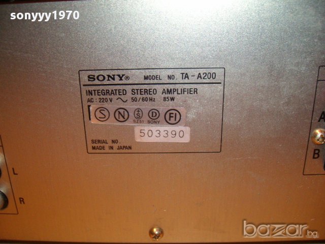 sony ta-a200-stereo amplifier-made in japan-внос швеицария, снимка 12 - Ресийвъри, усилватели, смесителни пултове - 11989618