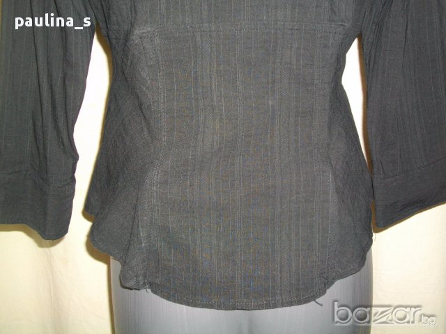  Черна риза с корсет "H&M" / голям размер , снимка 8 - Ризи - 14669095