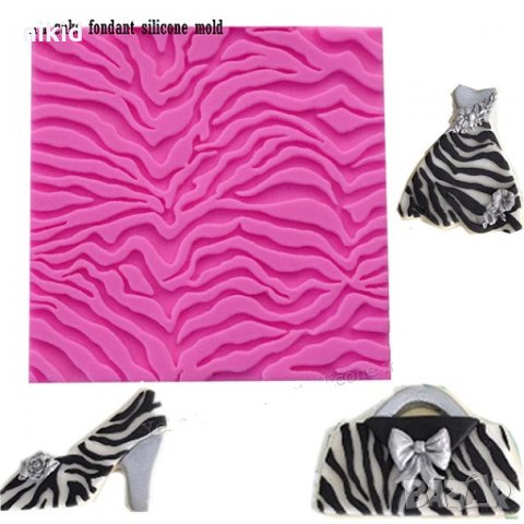 Имитация шарка Зебра силиконов молд форма декорация торта фондан шоколад и др.