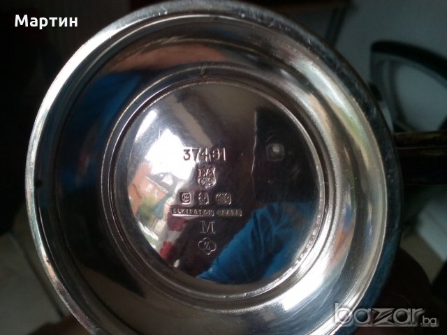 Посребрена масивна стара - Халба ( 777890) , снимка 5 - Сервизи - 18294760