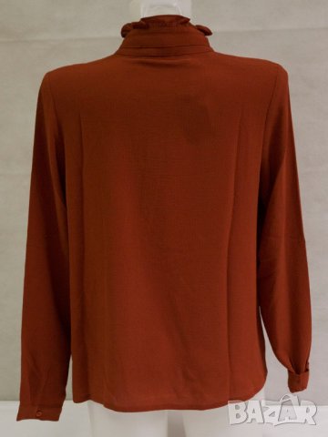 Дамска блуза цвят керемида марка Fever City - L, снимка 2 - Блузи с дълъг ръкав и пуловери - 23165827
