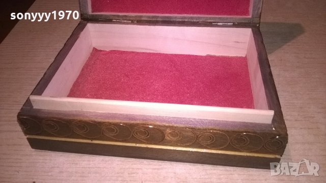 дървена кутия-внос швеицария-19х14х6см, снимка 10 - Колекции - 22057917