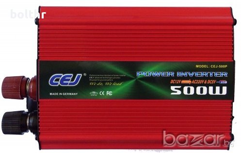 Висококачествен Инвертор на напрежение CEJ 12V - 220V 500W, снимка 2 - Аксесоари и консумативи - 17491292