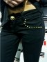 Дамски черни дънки с капси Pause Jeans 231074, снимка 3