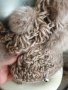 Уникална жилетка плетиво с топчета естествен косъм, снимка 1 - Жилетки - 25104062
