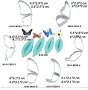 6 вида крила на пеперуда и тяло сет метални резци и силиконов молд за декорация, снимка 1 - Форми - 24047696