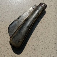 Стара ножка с дръжка от биволски рог, снимка 1 - Антикварни и старинни предмети - 24835221