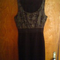  Къса рокля по тялото в сиво и черно  М, снимка 7 - Рокли - 8695021