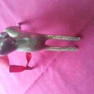 Стара Посребрена Пластика ,Статуетка Кученце, снимка 3 - Антикварни и старинни предмети - 16370693
