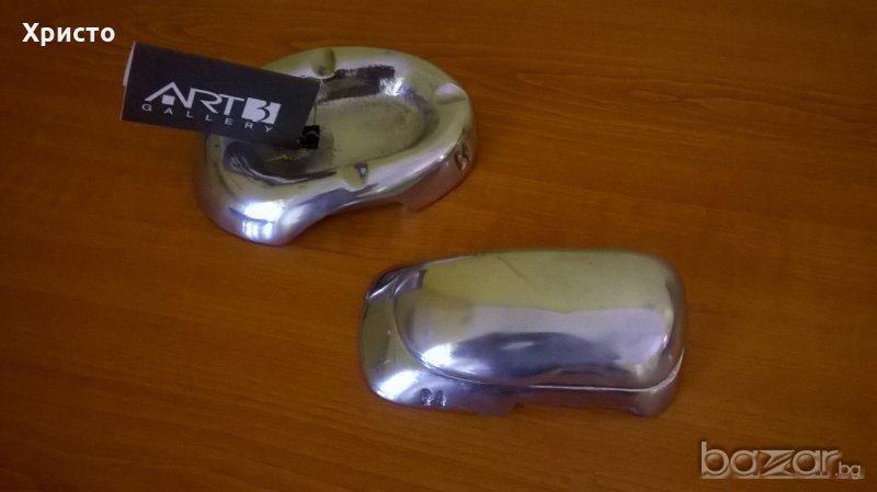 комплект пепелник+кутия за цигари масивни уникат, снимка 1