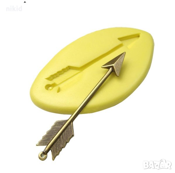 Дълга Стрела силиконов молд форма за украса торта с фондан шоколад, снимка 1