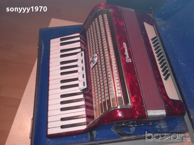 weltmeister-марков акордеон с куфар-50х48х25см-внос швеицария, снимка 2 - Акордеони - 20959096