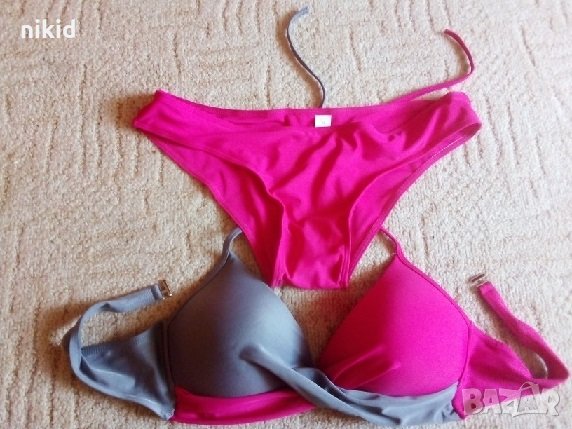 циклама сив дамски бански 2 части нов, снимка 5 - Бански костюми - 26092816