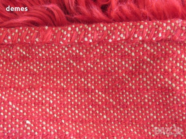  Губер/китеник от естествена вълна, червен цвят, снимка 4 - Покривки за легло - 25760165