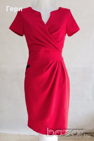 Червена рокля с къси ръкави марка KarteS - M