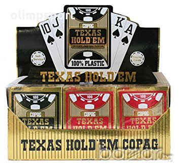 Карти за игра Copag Texas Hold'em Gold 100% пластик, снимка 2 - Карти за игра - 18975278