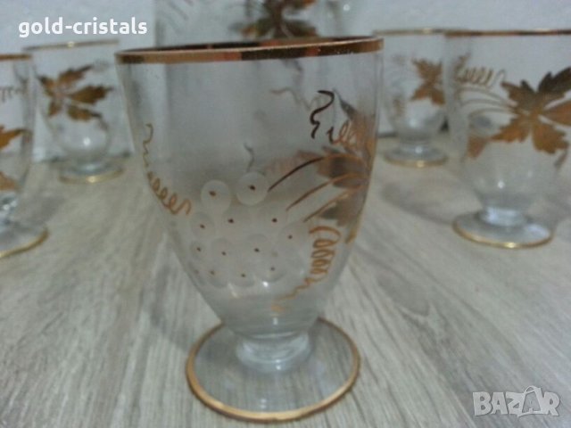 Ретро стъклени  чаши и кана , снимка 11 - Антикварни и старинни предмети - 22743899