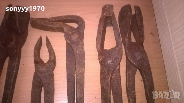 поръчани-ИЗКОВАНИ В ОГЪНЯ-ПРОФИ КОВАШКИ КЛЕЩИ-ВНОС ШВЕЦИЯ, снимка 7 - Клещи - 25756694