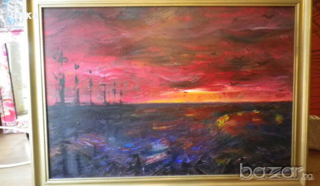 картина "На зазоряване", снимка 3 - Картини - 11959176