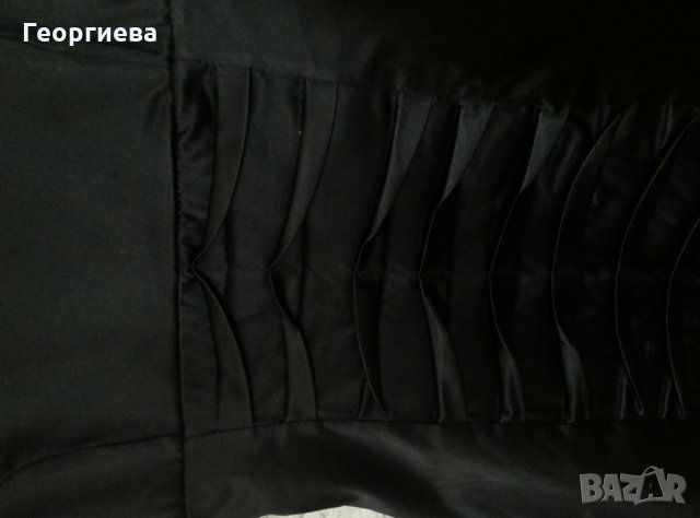 Черна сатенена рокля, снимка 2 - Рокли - 22892163