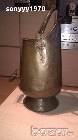 Огромна ретро кана с дървени дръжки-55х30см-внос швеицария, снимка 5 - Антикварни и старинни предмети - 17620423