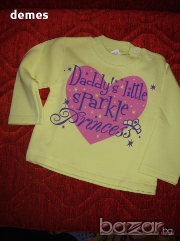 Луксозна бебешка блуза в цвят зелена ябълка, нова, размер 80 , снимка 2 - Бебешки блузки - 8614118