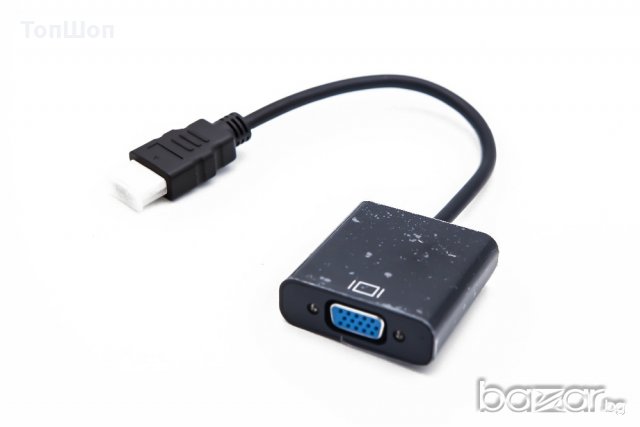 1080P HDMI Male to VGA Female Video Converter Adapter, снимка 1 - Кабели и адаптери - 20659971